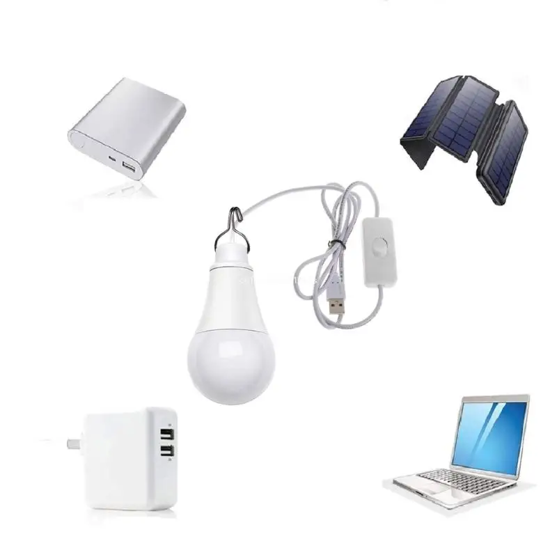 USB LED 전구 휴대용 캠핑 라이트 미니 전구 5W 독서 등 Dropship