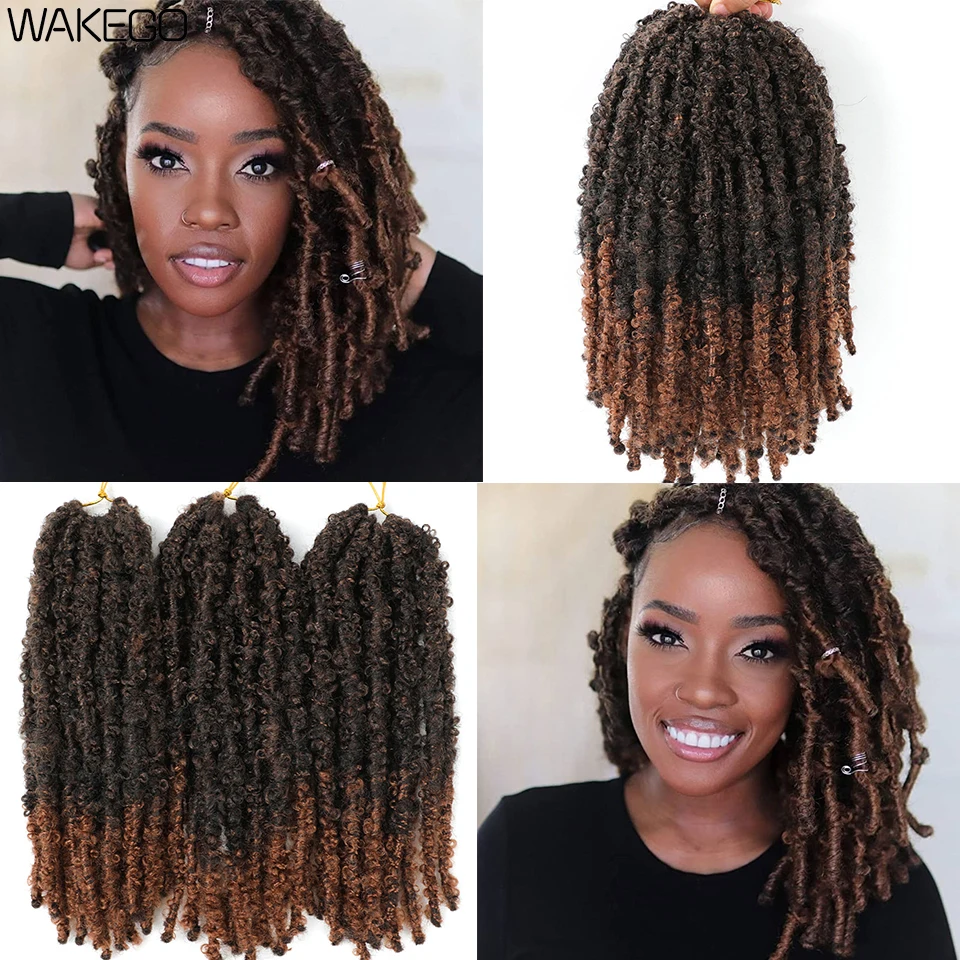 Welliges Faux Locs Häkeln Zopf Haar Mit Lockigen Enn