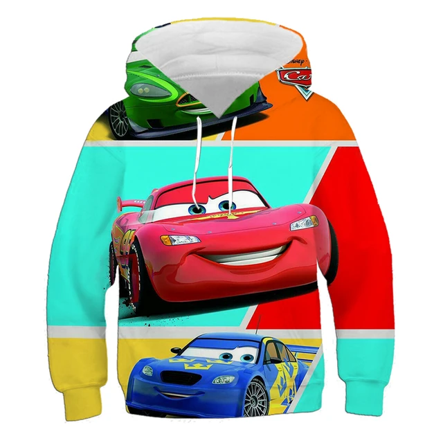 Disney Cars Lightning McQueen Hooded Pullover for Kids, Hoodie for Boys,  Red, Size 5 