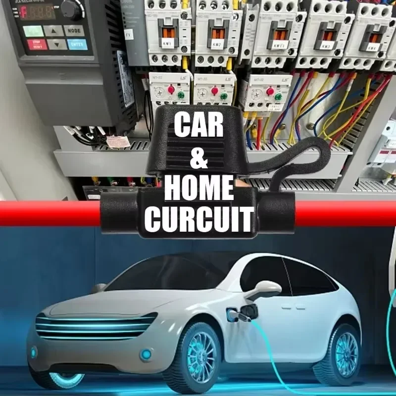 Car Fuse Holder with Fuse Insert Mini Blade Waterproof Sealed Box Car Fuses Socket in Line Cutoff Switch Adapter