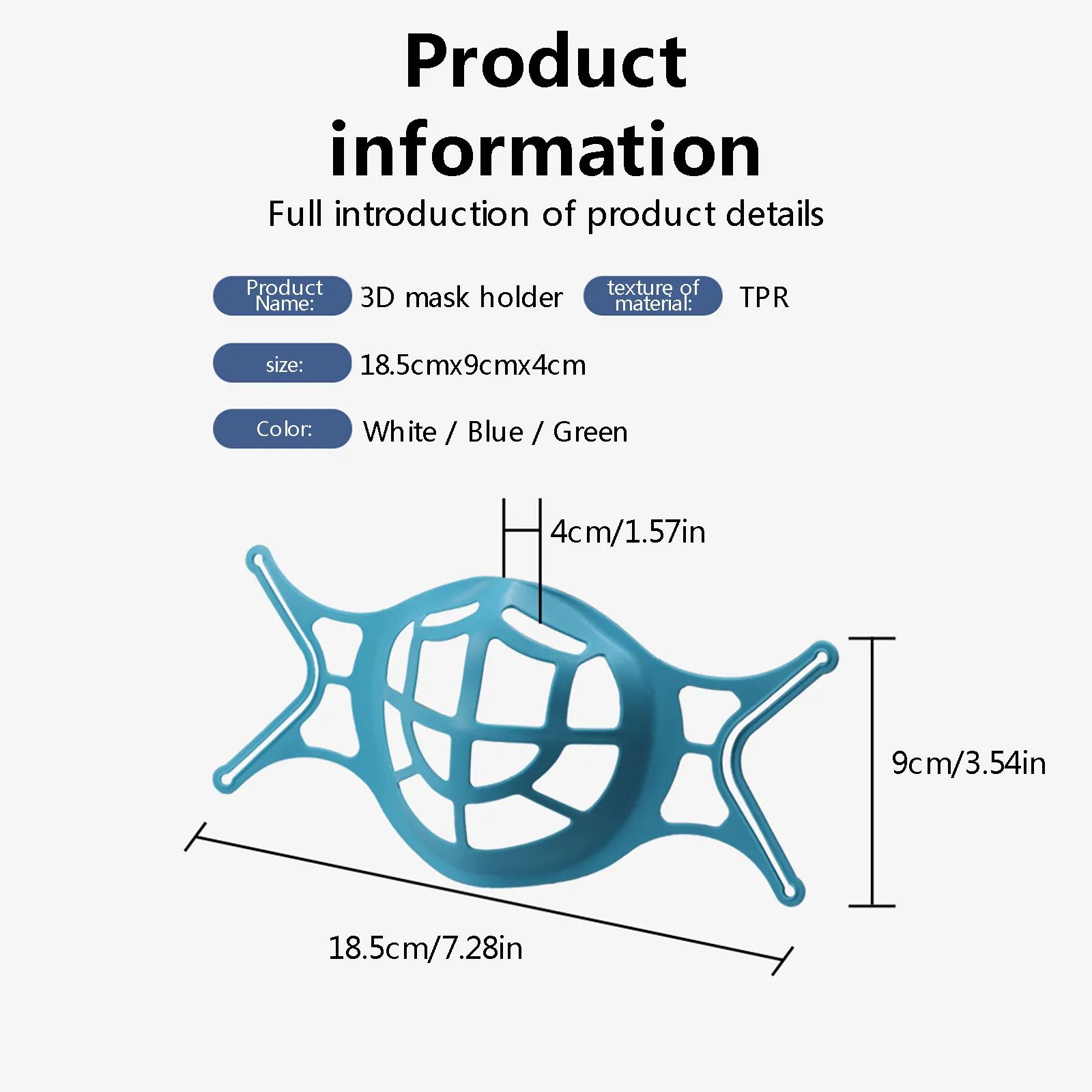 3D mask bracket Silicone face mask bracket 3D inner support frame outdoor dust-proof face protective