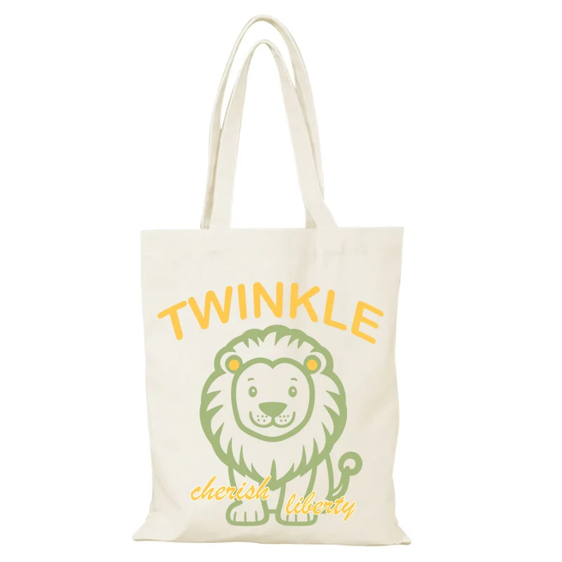Shopper-Tasche, niedliche Canvas-Einkaufstasche, Freizeit-Damenhandtasche, neue Handtaschen, Stofftaschen, umweltfreundlich, Einkaufen, Strand, Schulter, faltbar, Dame – Detail 10