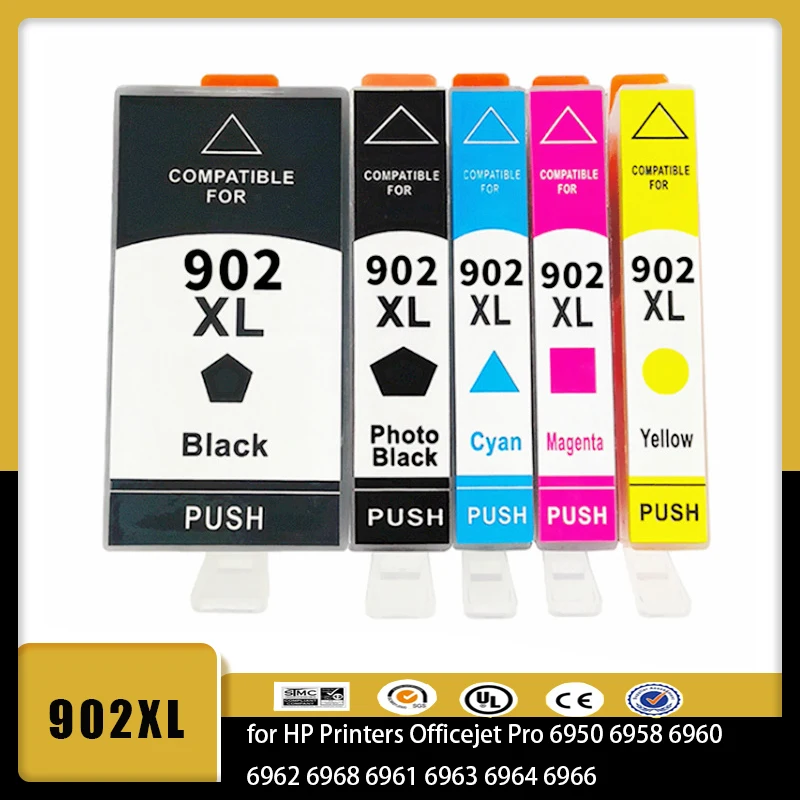 Vilaxh 902Xl Per Cartucce Di Inchiostro Compatibili Hp902 902 Per Stampanti Hp Officejet Pro 6950 6958 6960 6962 6968 6961 6963 6964 6966