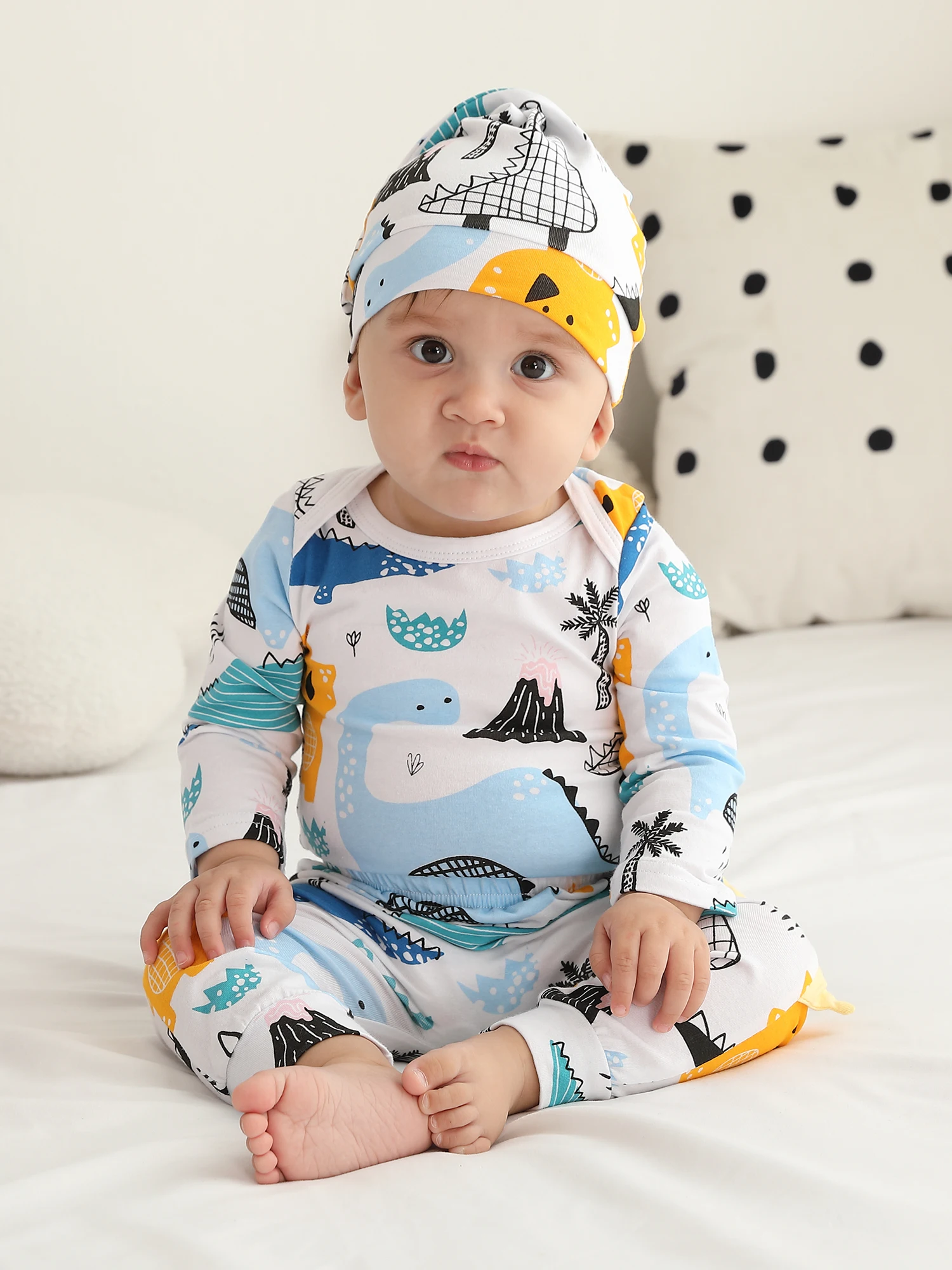 Baby Boy Cotton Bodysuit & Pants Set 3
