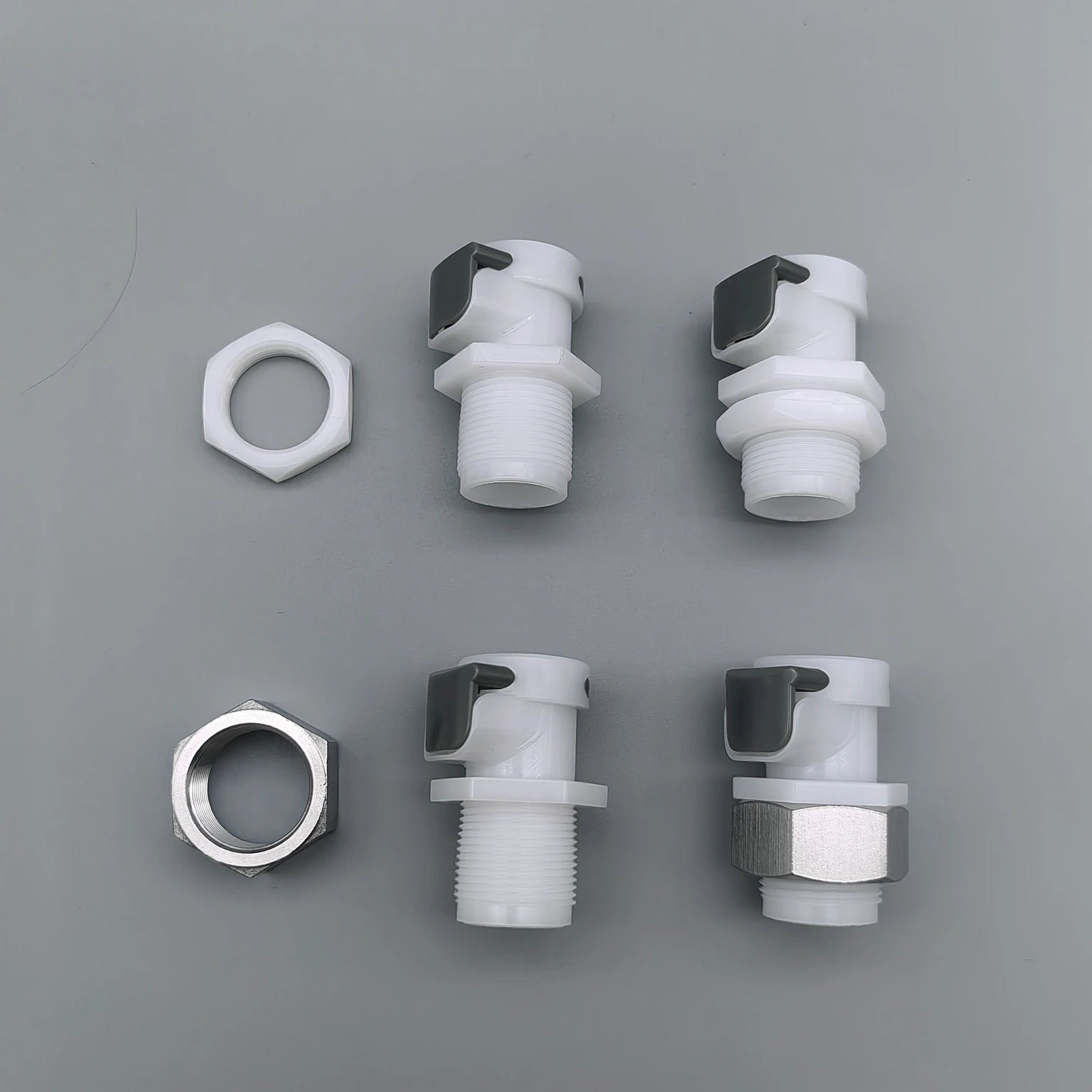 Plastic large diameter female connector Plastic push button CPC quick disconnect insert with shut-off valve