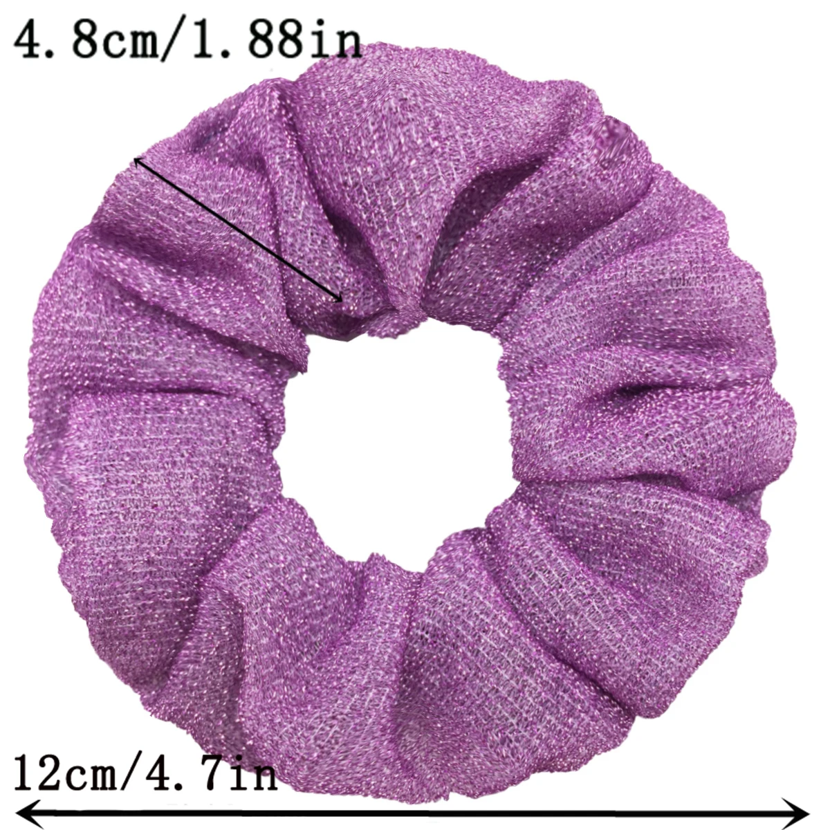 Floral & Leopard Print Hair Scrunchies Set - Pack of 5, No-Crease Elastic Ponytail Holders in Pink & Purple
