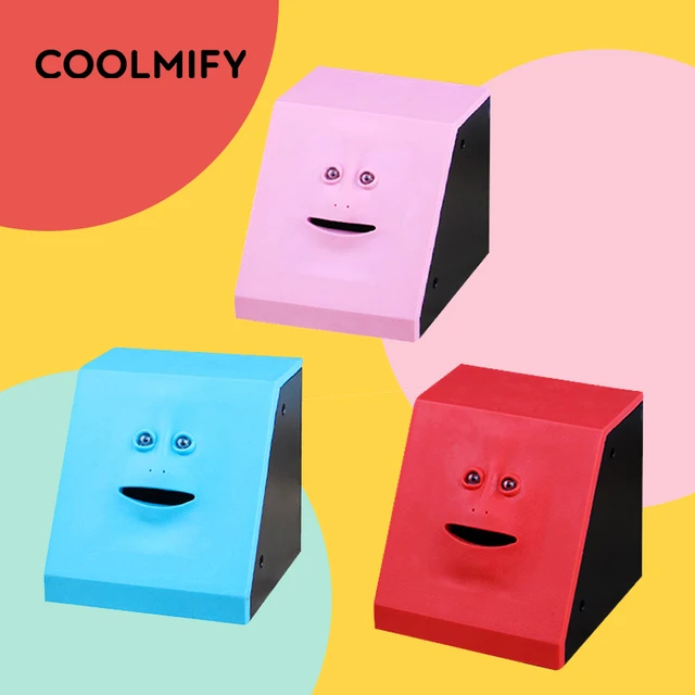 Children Sensor Coin Box Cute Face Bank Money Safe Box Piggy Banks Eats For Money Saving Creative Toys For Kids Christmas Gift 1