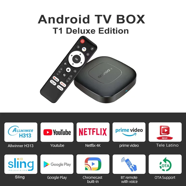 Android13 Smart Home Theater TV Box AllwinnerH313 Google Assistant Netflix Streaming Bluetooth Media Player 2G16G 2.4G5G Wifi T1 3 Android13 Smart Home Theater TV Box AllwinnerH313 Google Assistant Netflix Streaming Bluetooth Media Player 2G16G 2.4G5G Wifi T1 3