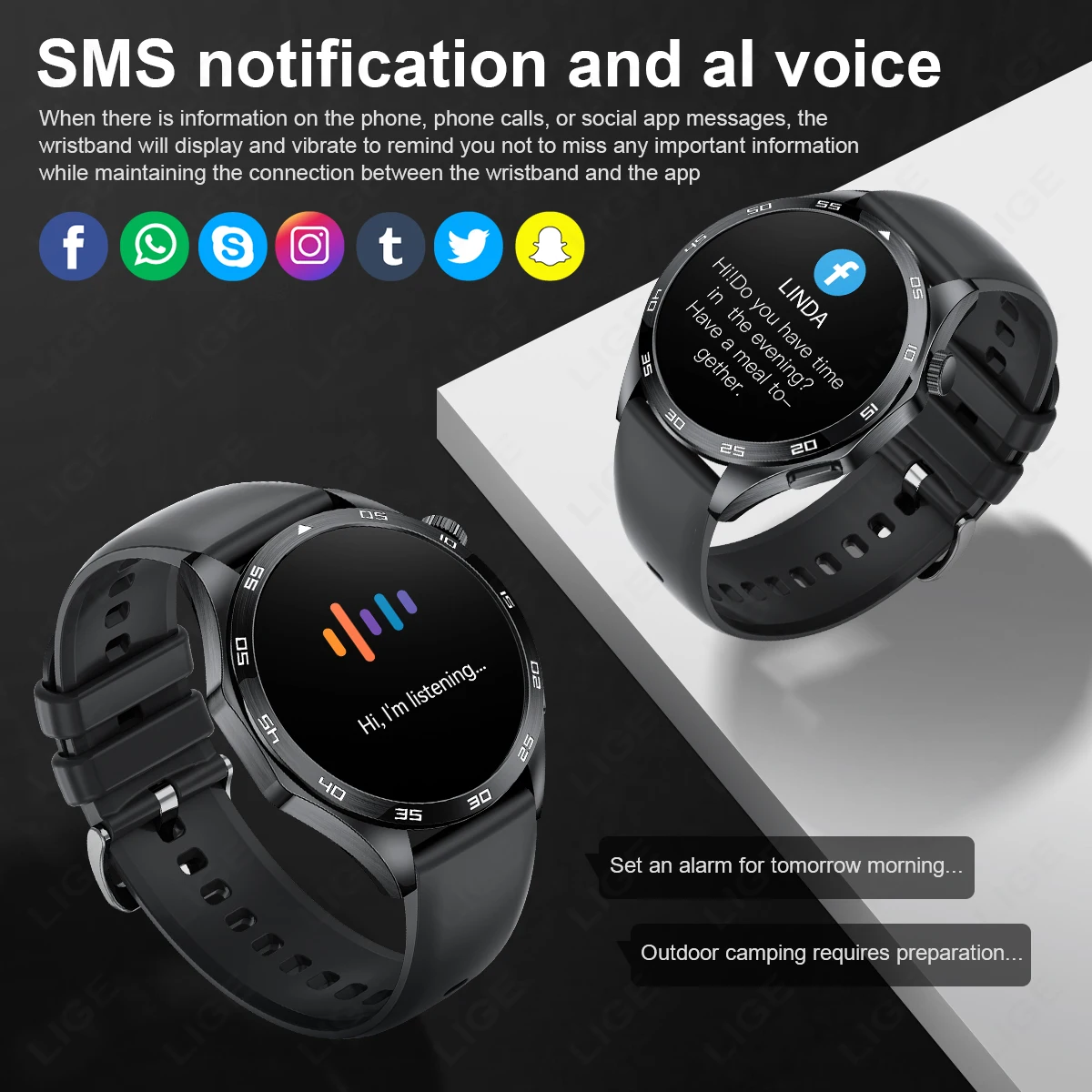 LIGE 2025 New For Huawei Smart Watch Men Watch 4 Pro+ ECG HRV Heart Rate Blood Pressure Health Monitor Bluetooth Call Smartwatch