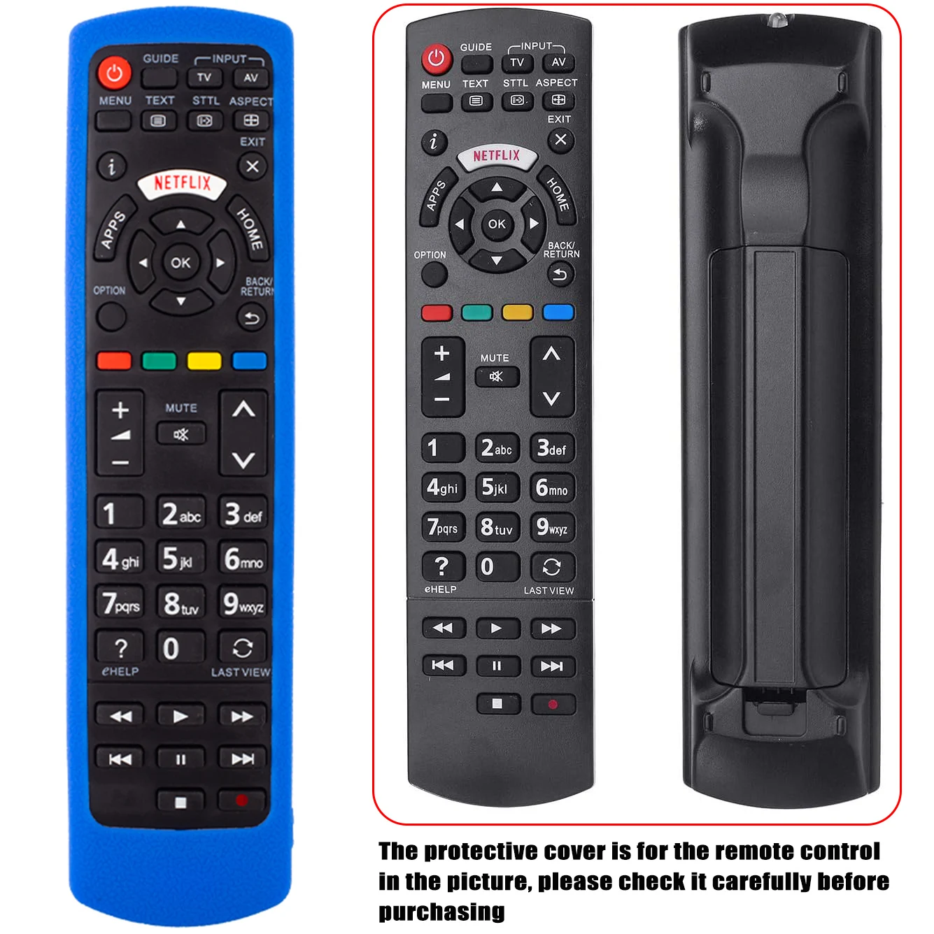 Silicone Protective Case For Panasonic Netflix N2Qayb00100 N2QAYB Smart Digital TV Universal Remote Controller