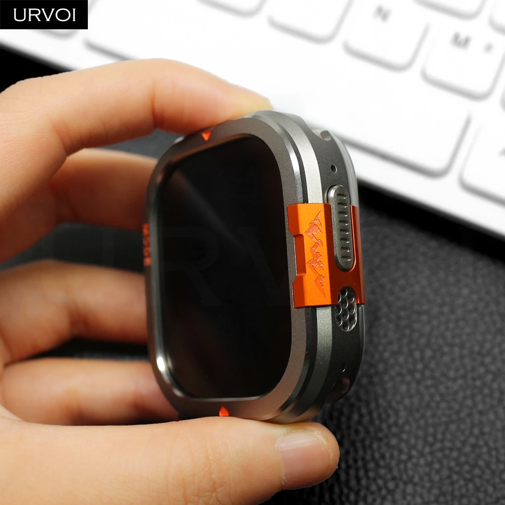 URVOI Alpine Case: Premium Metal Alloy Hard Bumper for Ultimate Protection in Natural Black