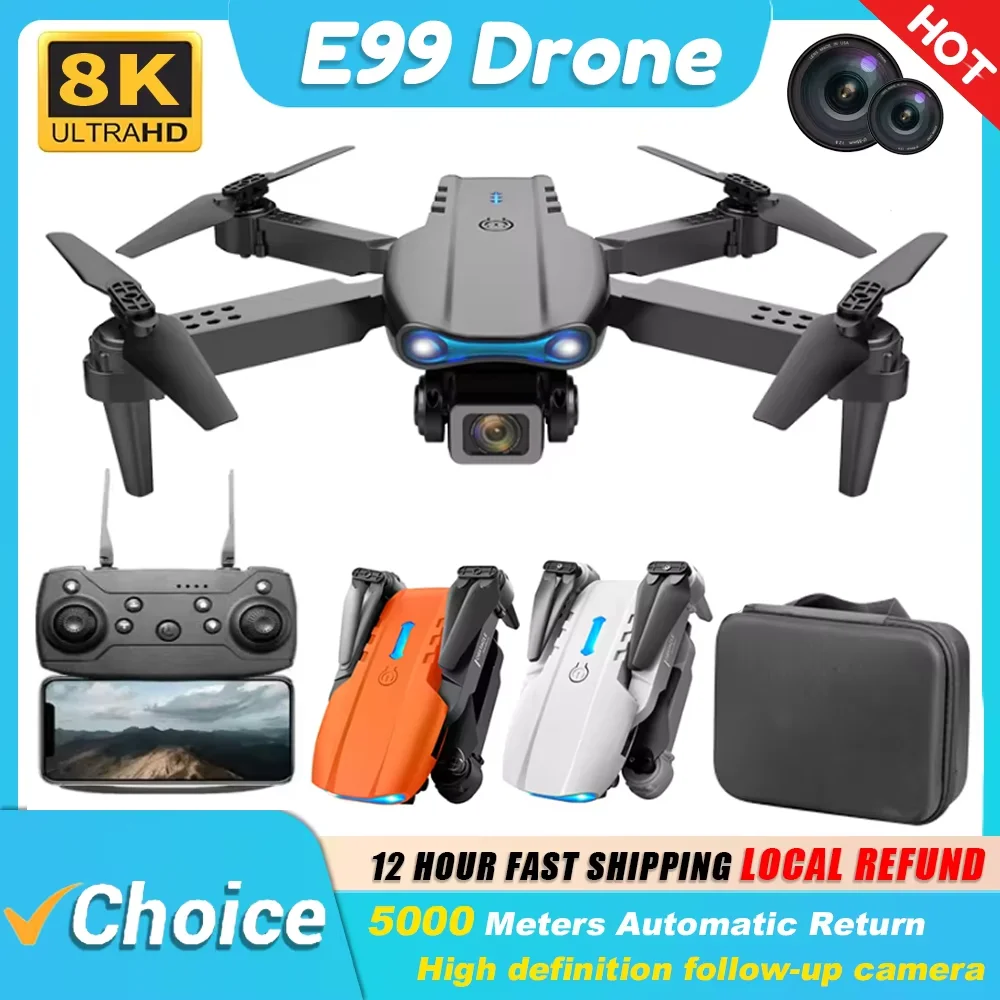 Drone Quadcopter KBDFA E99Pro HD 4k Dual Camera WIFI fpv Aircraft Obstacle Avoidance Aerial Photography