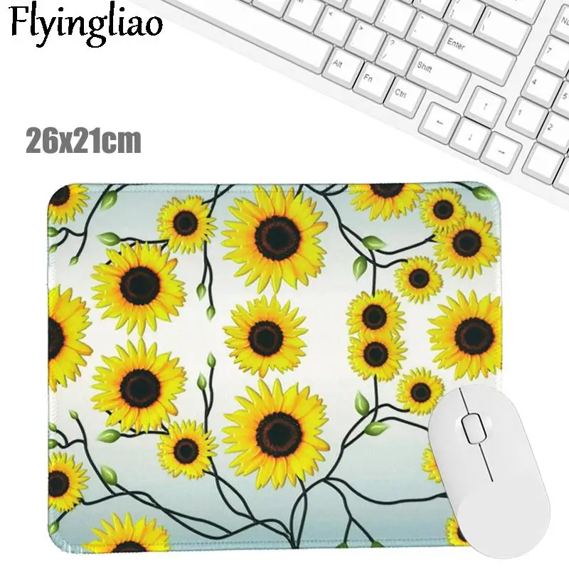 Sunflowers Cute desk pad mouse pad laptop mouse pad keyboard desktop protector school office supplies