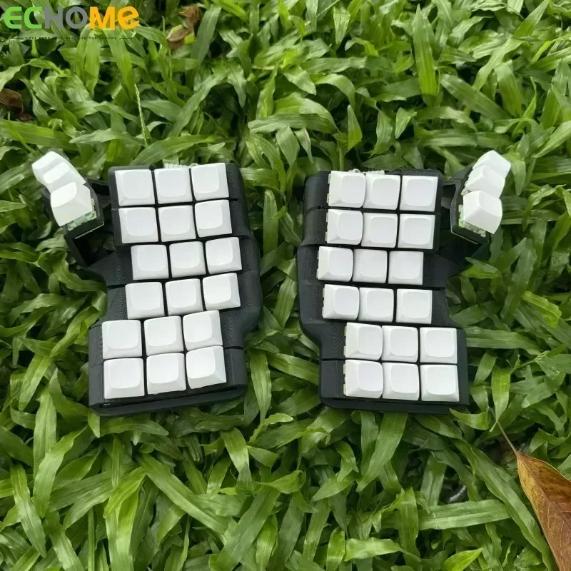 TBK 미니 분할 기계식 키보드, 사용자 정의 RGB 유선 회색 목재 V4/lemonV3 음소거 Axi 용접 Fdm, 인체 공학적 기계식 키보드