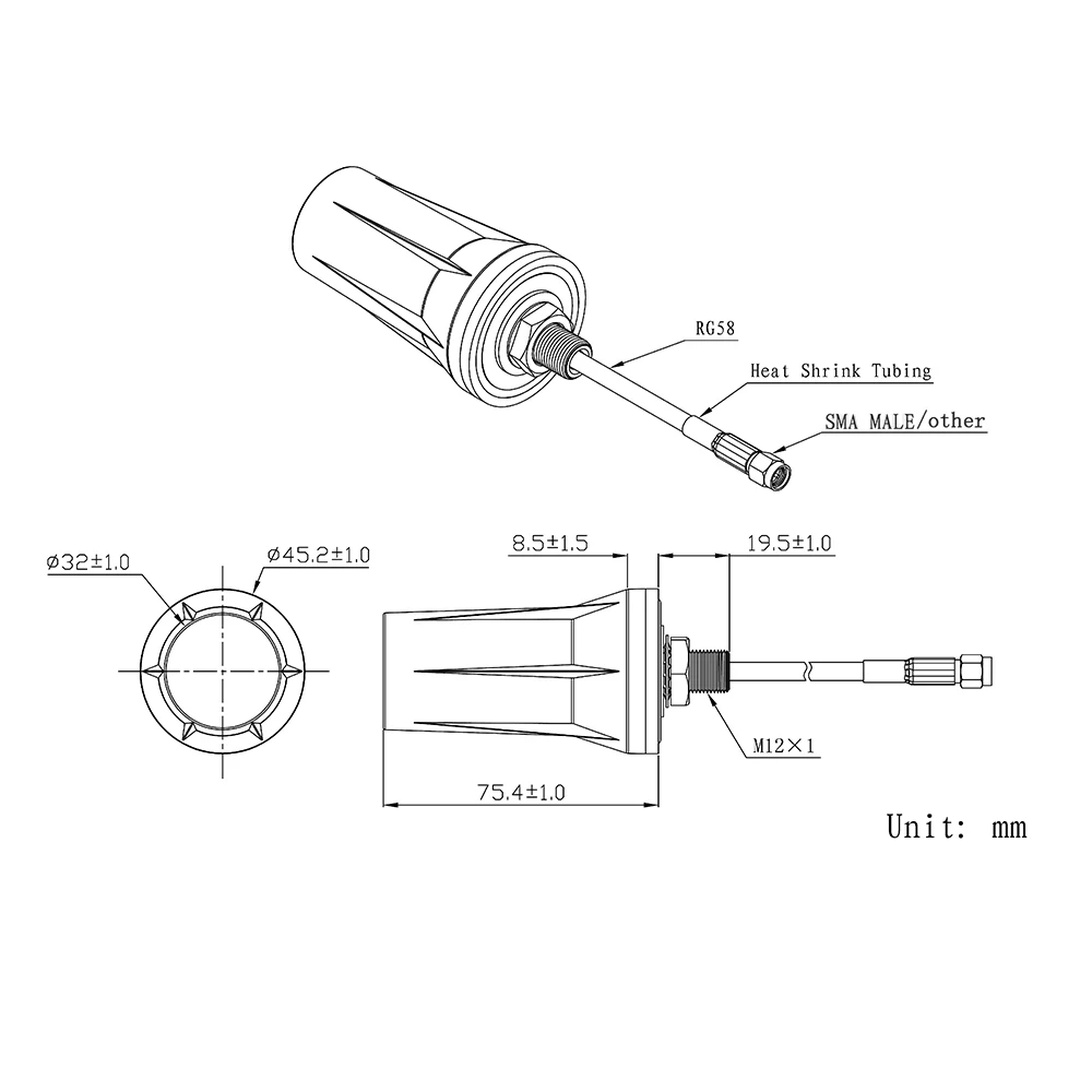 IP67 waterproof 868mhz antennas ISM 868 MHz Antenna