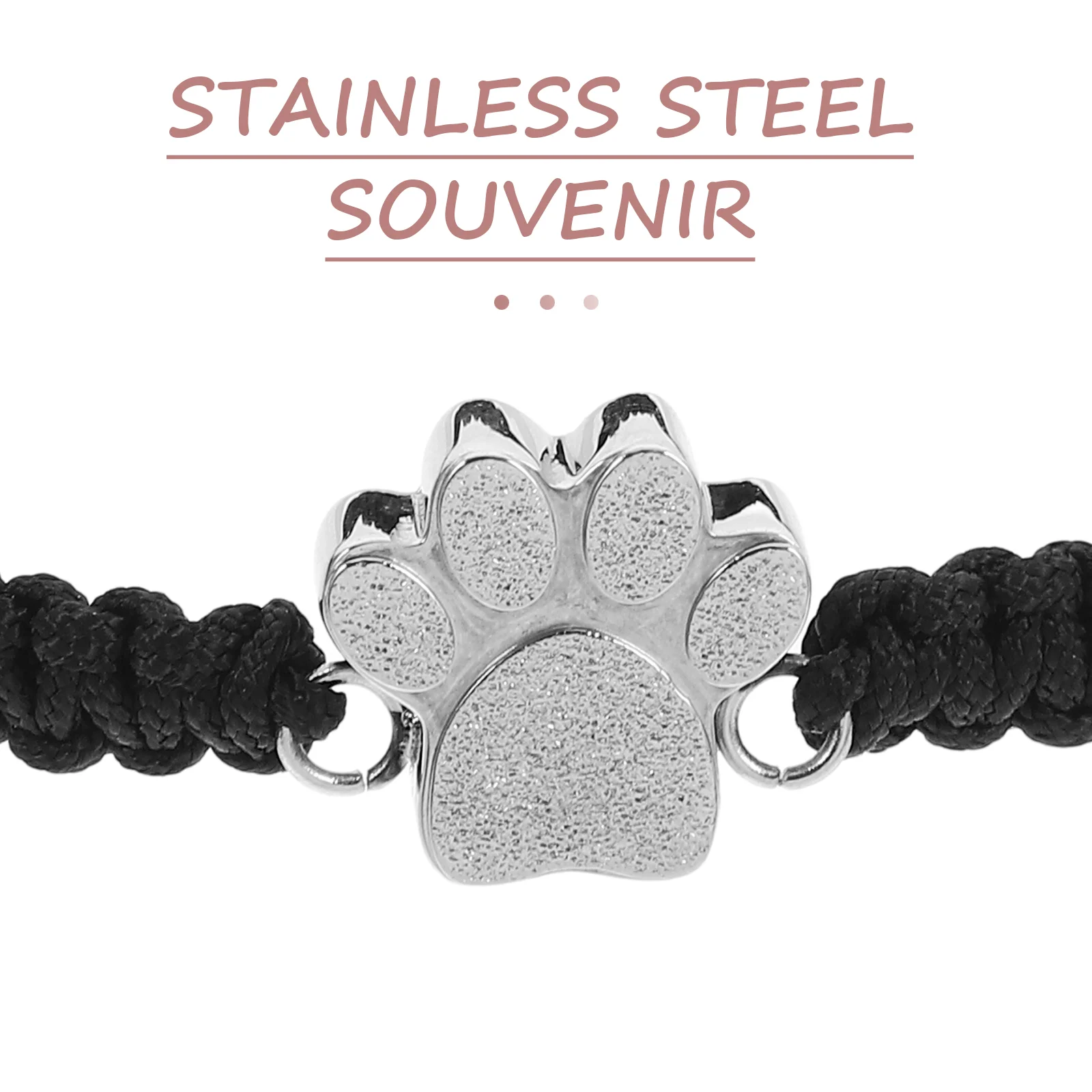 Adjustable Stainless Steel Pet Ashes Bracelet Dog Urns Cremation Jewelry Keepsake Memorial Bracelet Pet Products Urns