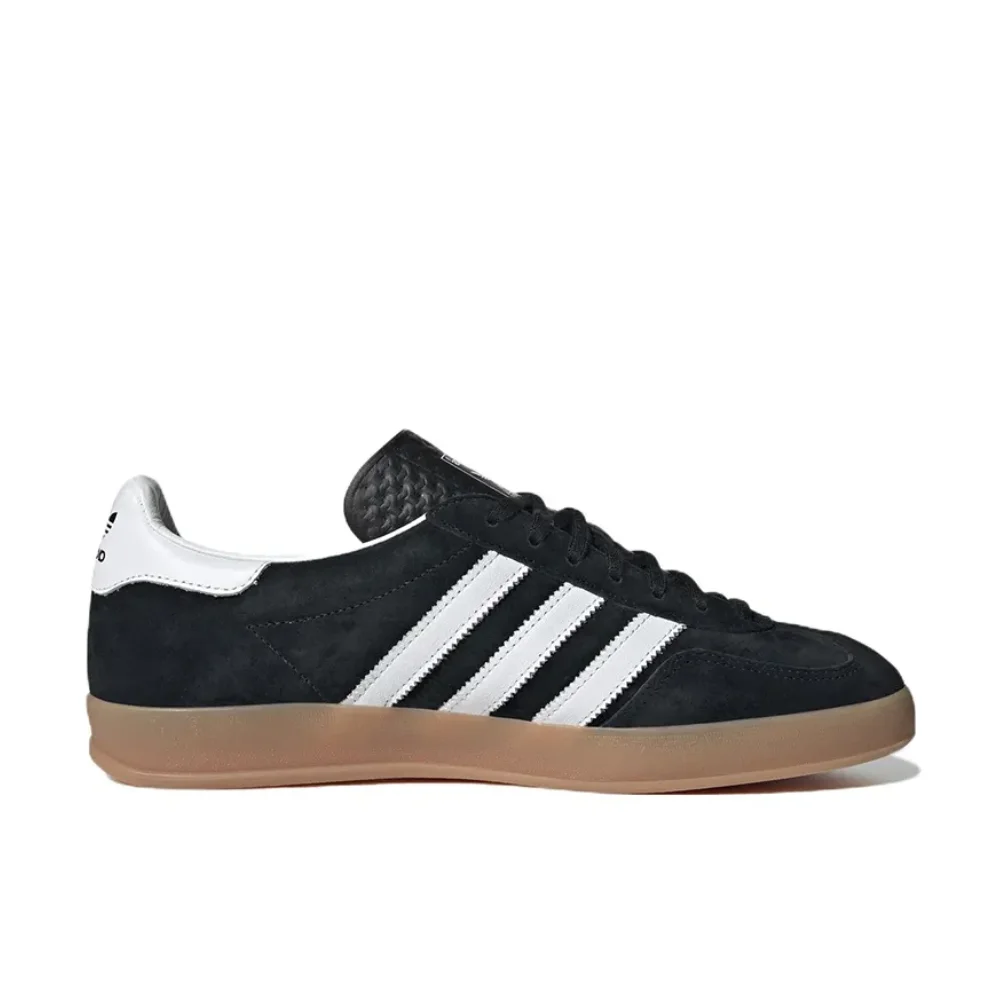 Adidas new listing GAZELLE INDOOR simple lightweight casual plate shoes black and white color matching