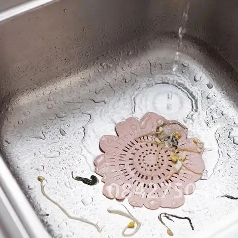 

Sewer Drain Gadgets Hair Colander Supplies Flower Shape Multi Purpose Cleaning Tools Silicone Kitchen Accessories