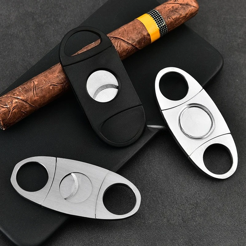 Cigar Accessories Cigar Cutter Stainless Steel  - Guillotine Style with Punch for Premium