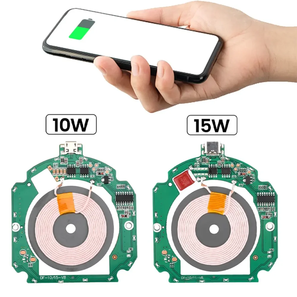 Universal Portable Fast Charging Wireless Charger DIY Kit - Transmitter Module with Coil Circuit Board