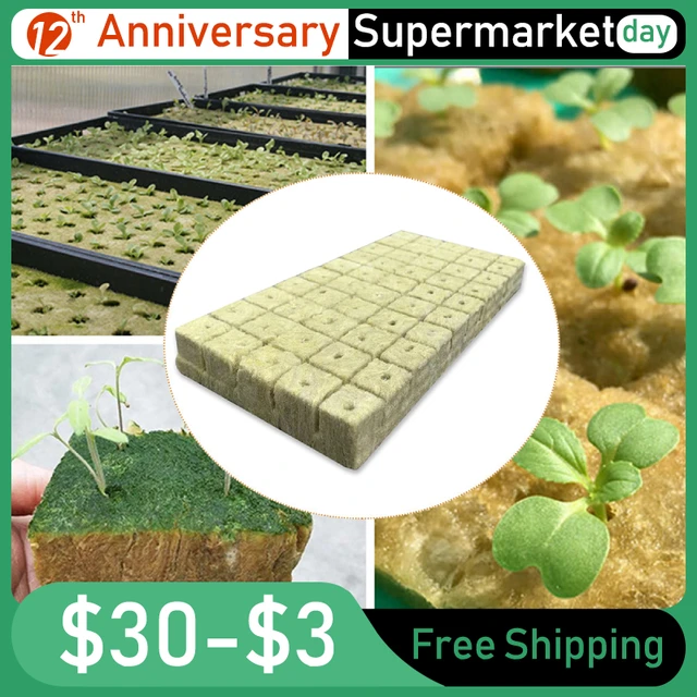 50Db Soilles Ültetési Szivacs Termesztett Kerti Indító Kockák Szikla Gyapjú Dugó Vészhelyzeti Tenyésztési Szubsztrát Kert 3 Méret