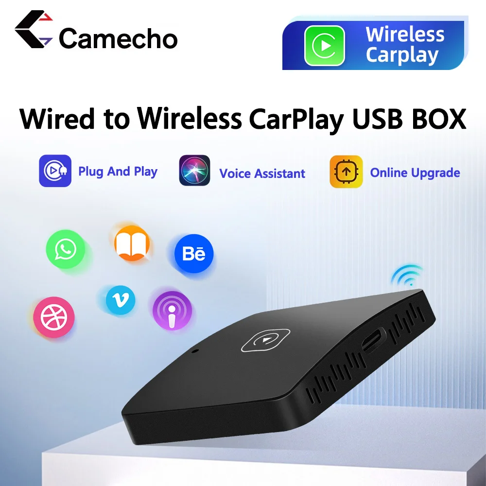 Camecho Carplay Ai Box Wireless Carplay Car Adapter Apple Wireless Carplay Dongle Plug Play Per Kia Vw Toyota Peugeot Volvo