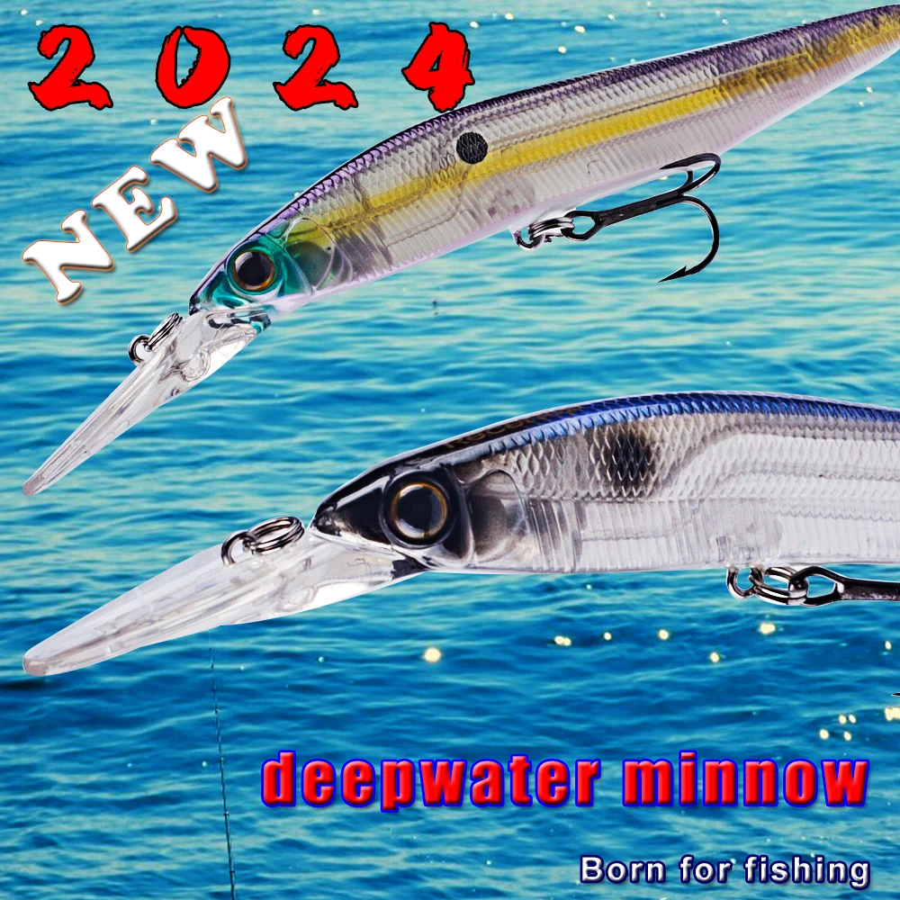 Description Picture 2 of itemMagnisher Deepwater Minnow Hard Baits 14cm Float Sinking Jerkbait Wobblers Fishing Lures Rattle Crankbait Pesca Tackle