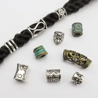 5pcs/10pcs Metal African Hair Rings Beads Cuffs Tubes Charms Dreadlock Dread Hair Braids Jewelry Decoration Accessories 1