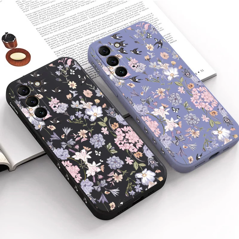 Elegant Wilted Flower Silicone Phone Case Cover
