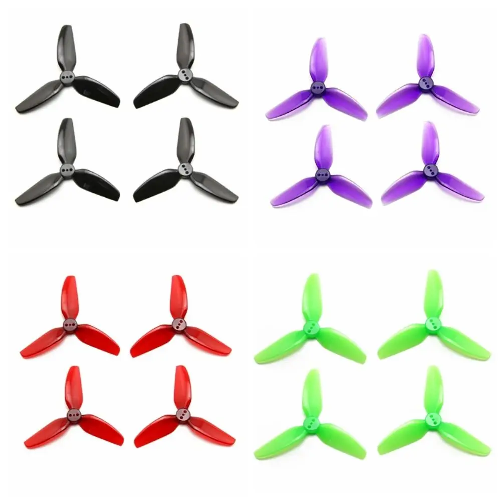 2Pairs Durable PC Prop T3X3X3 Propeller 3 Blades Drop-proof 3030 3-Blade Props 3inch Forward and Reverse Propeller Drone CineLog