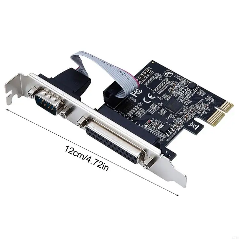 PCI Express RS232 Serial Port COM & DB25 Printer Parallel Port LPT Expansion Card Adapter Converter