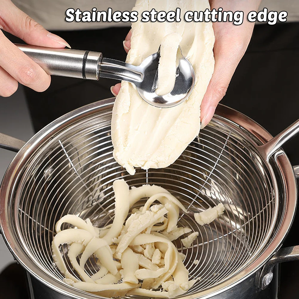 Manual Noodles Dough Cutter Hanging Hole Stainless Steel Sliced Noodle Knife Durable Noodle Making Scraper Kitchen Gadget