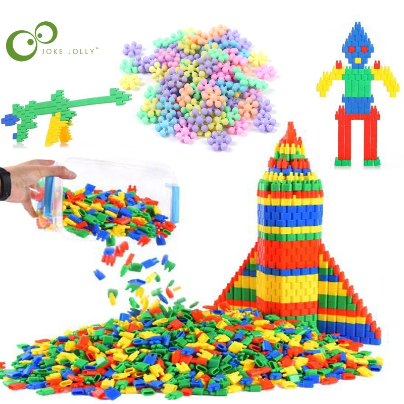 100pcs Snowflake Building Block Children Early Education Puzzle Toys Bullet Micro Diamond Assembling Building Blocks Toys DDJ