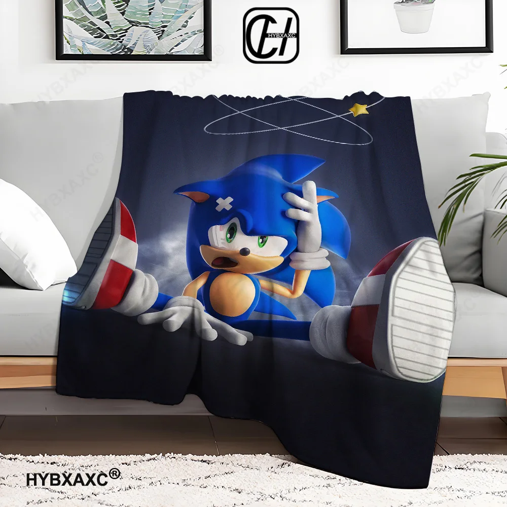 Luxury Blankets Sofa Decoration Sonics Designer Throw Blanket for Sofa Bed Blankets & Throws Thin Wadding Blanket King Size Nap 4