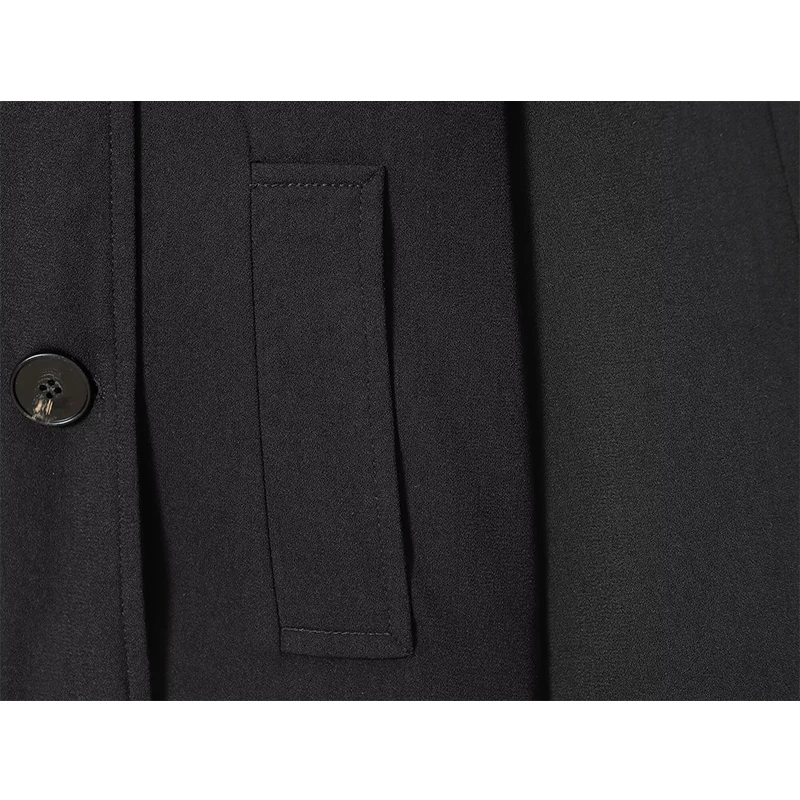 Stand Collar Women Jacket Coat 2025 Autumn Double Breasted Loose Female Long Sleeve Jacket High Street Casual Short Coats