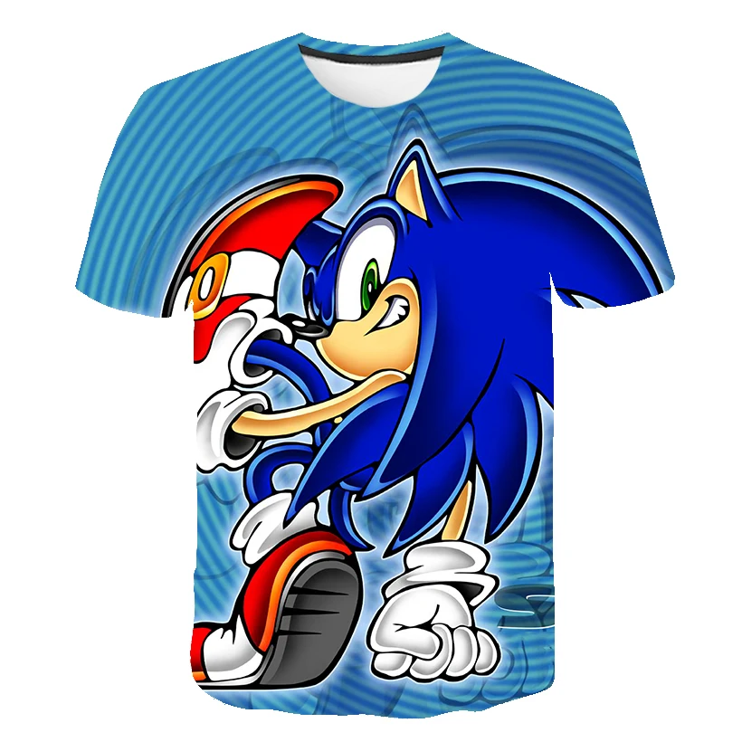 2022 Newest Harajuku sonic 3D Print Cool T-shirt boys girls Short Sleeve Summer Tops Beauty T shirt Fashion sonic Tees jordan t shirt