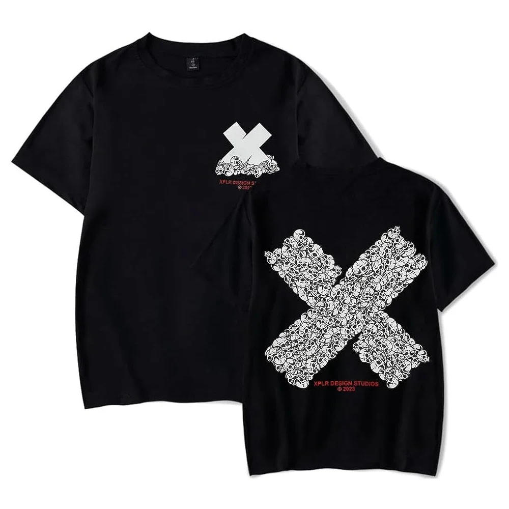 

Футболка XPLR Bones, Sam and Colby Merch, футболка на Хэллоуин, с круглым вырезом и коротким рукавом, уличная одежда для мужчин и женщин 2023, модная одежда