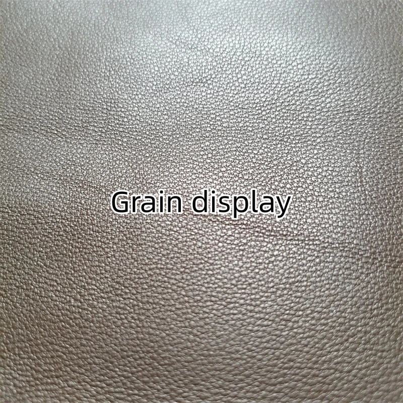 Premium Dark Brown Sheepskin Leather Fabric for DIY Clothing & Accessories - Genuine First Layer Leather
