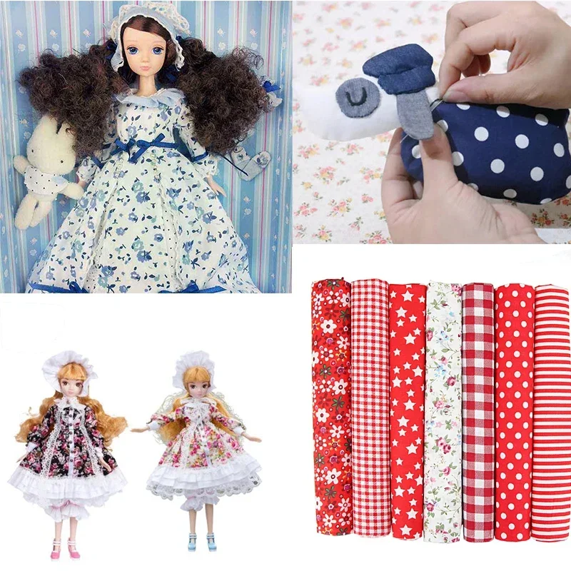 7 Pcs/Set 50x50cm Sewing Cloth Telas Patchwork Quilt Fabrics Handmade Cotton Tissues Fabric For Needlework - 4