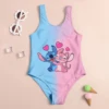 One-Piece Cute Stitch Girls Sleeveless Swimsuit Set - Good Stretch And Comfortable For Summer Beach Swimwear Set 3