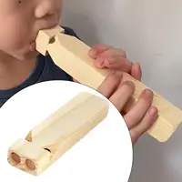 Kids Wooden Train Whistle Toy Musical Train Whistle Teaching Aid Learning Activities Solid Wood Train Whistle Wooden Whistle 2