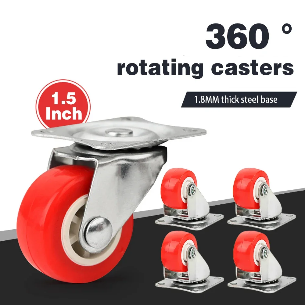 Soft Rubber Universal Swivel Caster Wheels for Furniture and Trolleys