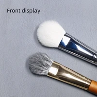Brosse à Blush en cheveux naturels, surligneur pour le visage, ombre, pinceaux de maquillage, poils de chèvre naturels, bronzant, outils cosmétiques essentiels professionnels 5