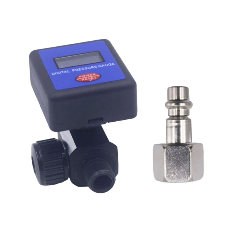 

Digital Pressure Gauge, 1/4NPT Accurate Regulator with DigitalGauge, Up to 145PSI, Paint Guns Air Pressure Regulator