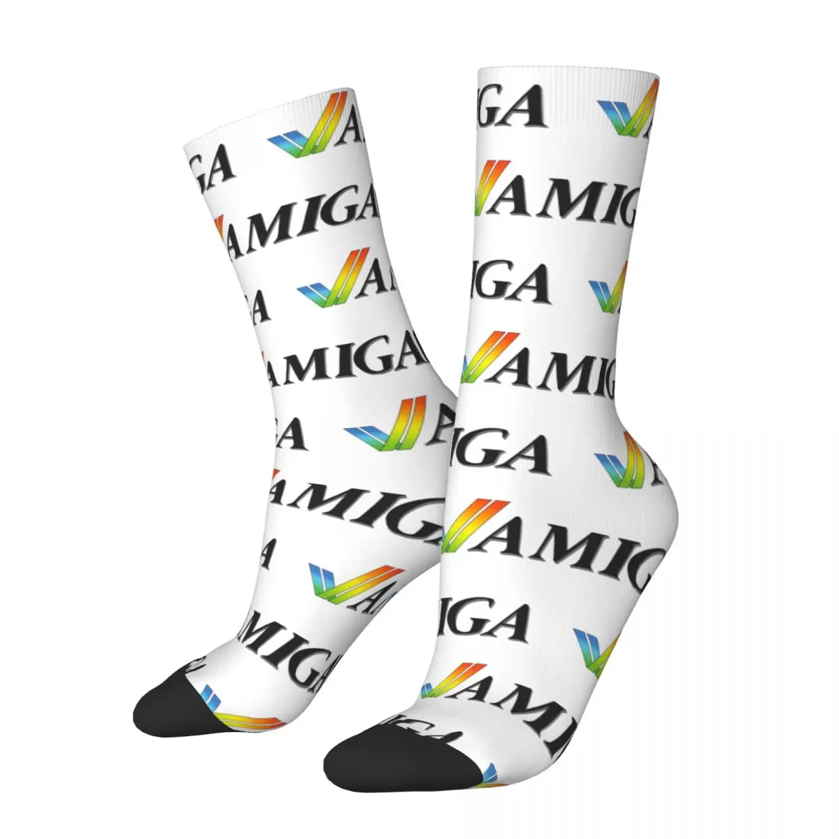 

Men Amiga Retro Computing Socks Super Soft Fashion Commodore 64 Socks Harajuku Merchandise Middle TubeSocks Little Small Gifts