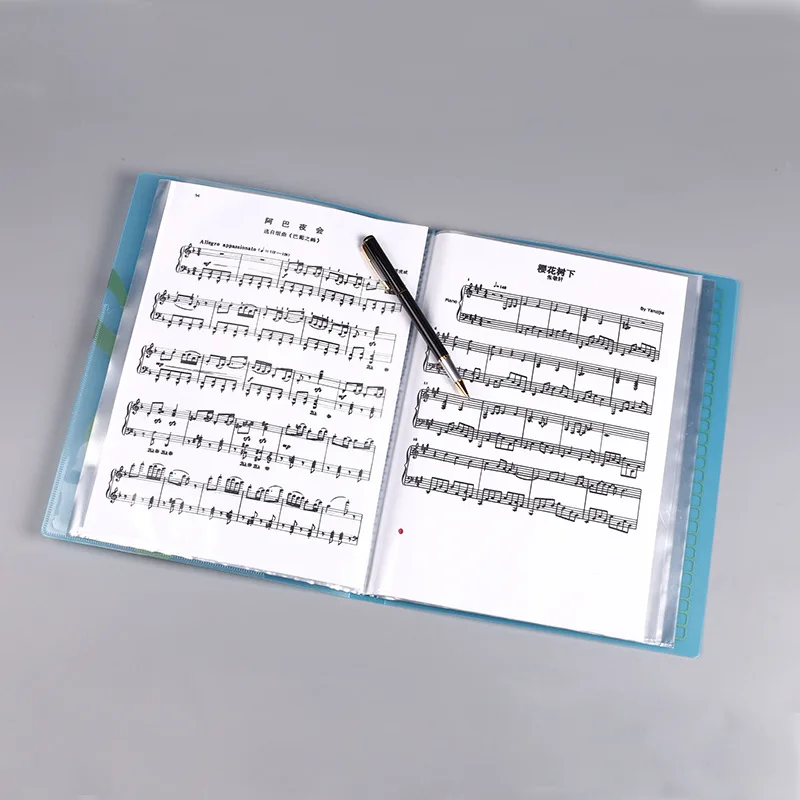Bview Art Music Sheet File Paper Storage Folder Documents Holder Blank Sheet Files Plastic A4 Size 40 Pockets