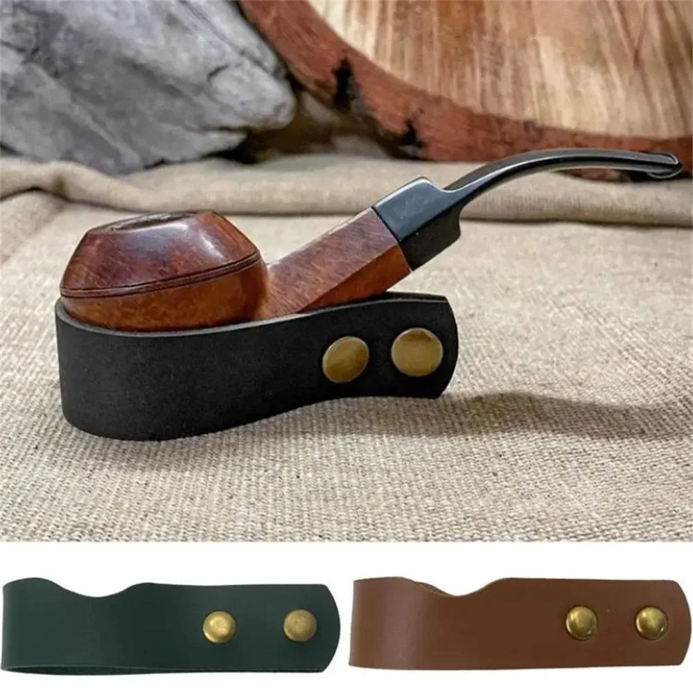 Adjustable Leather Smoking Pipe Holder
