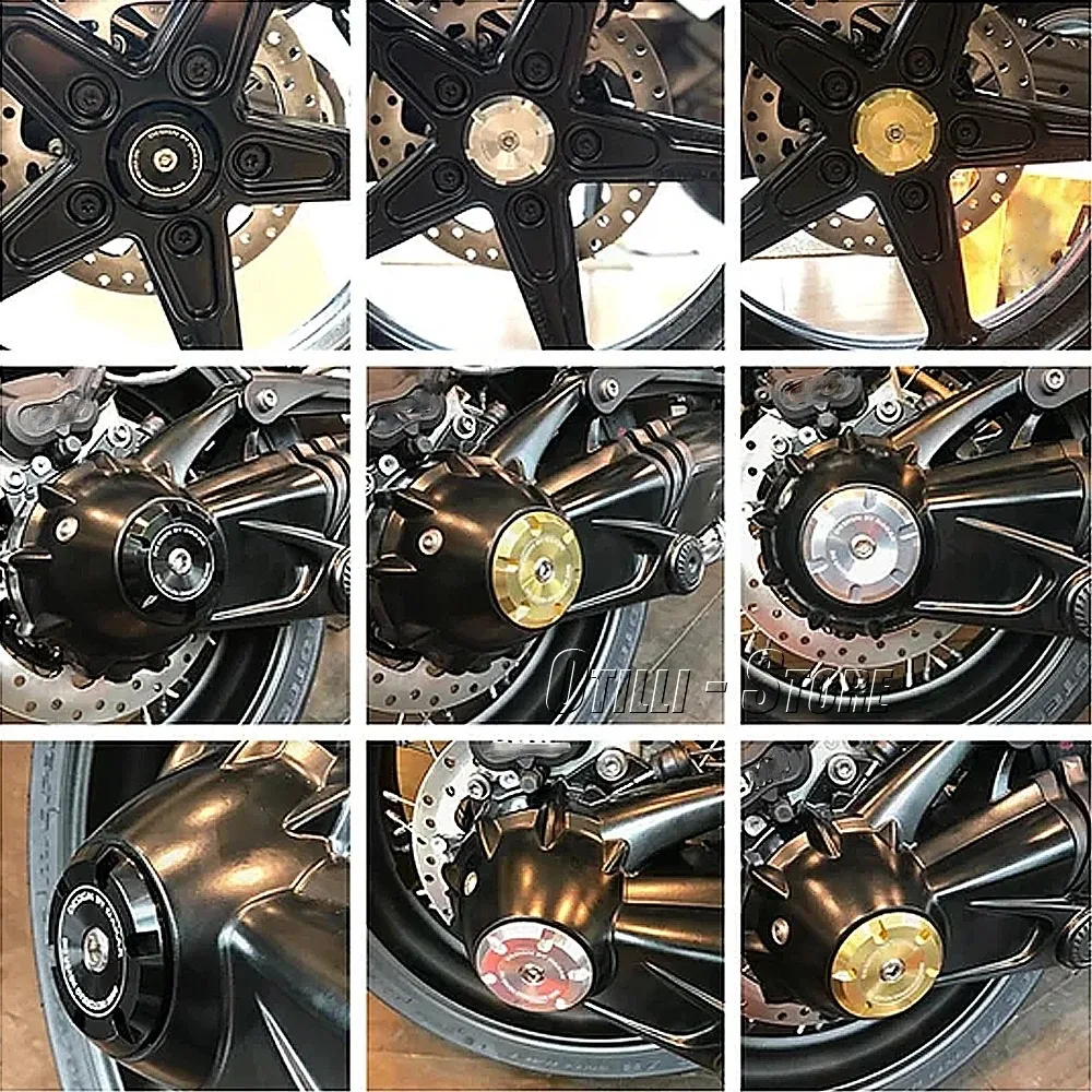 휠 허브 충돌 방지 블록 리어 액슬 포크 크래시 슬라이더 오토바이 BMW R NINET Urban G/S RNINET Scramble RNINET Racer