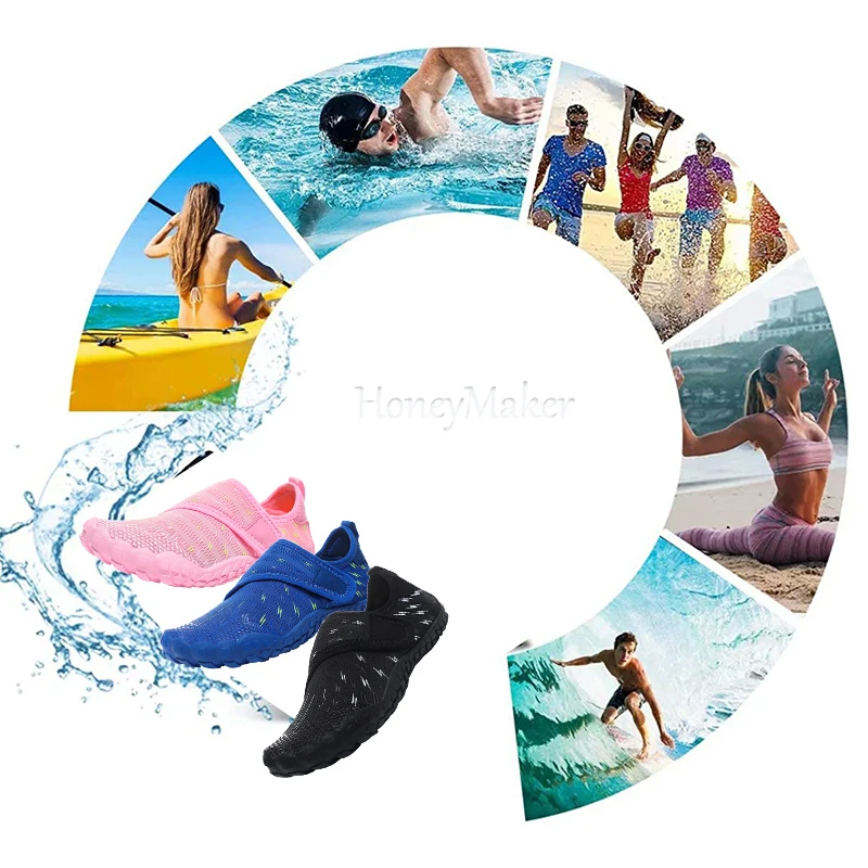 Children Water Sports Shoes Quick-Dry Aqua Shoes Breathable Upstream Wading Beach Swimming Diving Barefoot Surfing Sneaker water shoes,aqua shoes,barefoot shoes