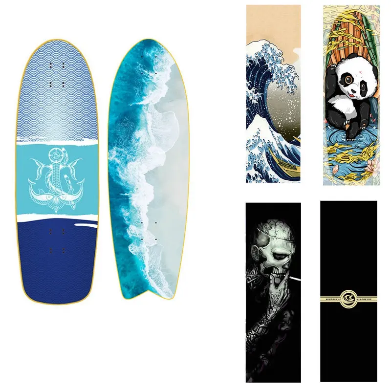 Land Surfboard Carta Vetrata Skateboard Double Warp Board Carta Vetrata Professionale Glassato Longboard Dance Board Tide Brand